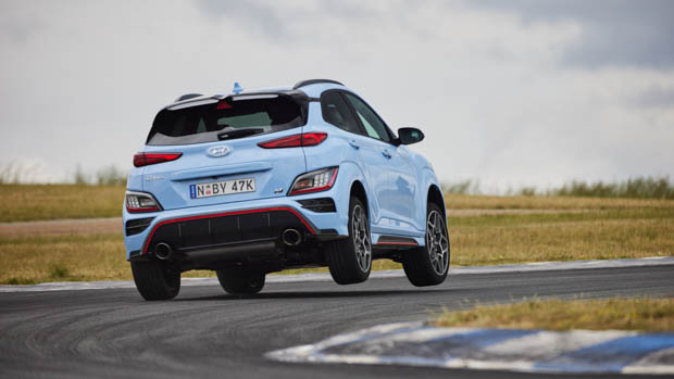 Hyundai Kona N corner racetrack