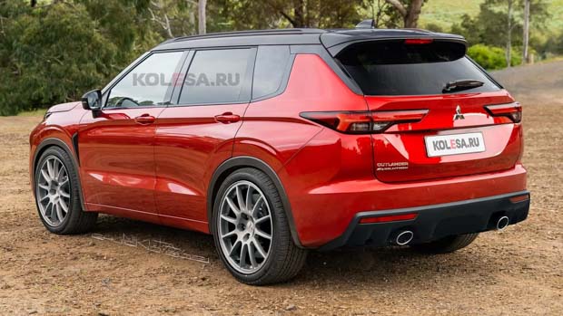 Mitsubishi Outlander Evo render 2022 rear