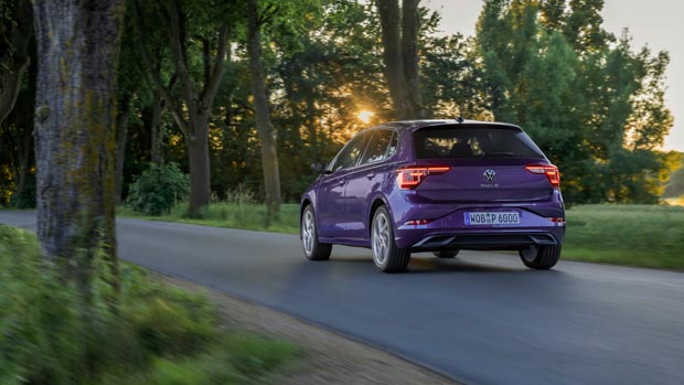 Volkswagen Polo 2022 purple rear