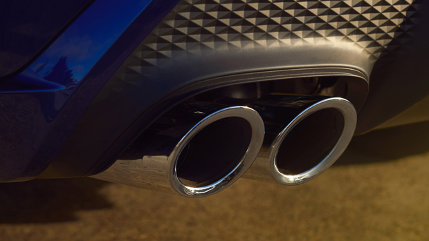 2022 Porsche Macan S SUV blue exterior exhaust