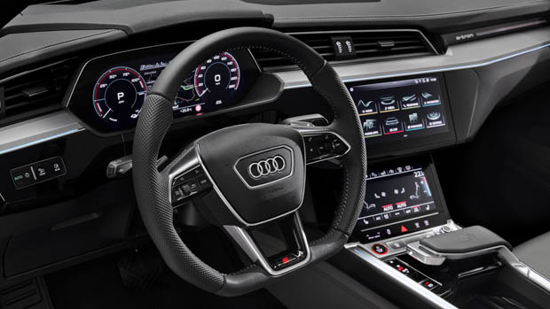 2022 Audi e-tron S steering wheel