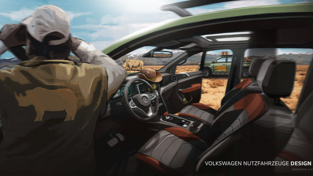 Volkswagen Amarok 2023 grey tan interior