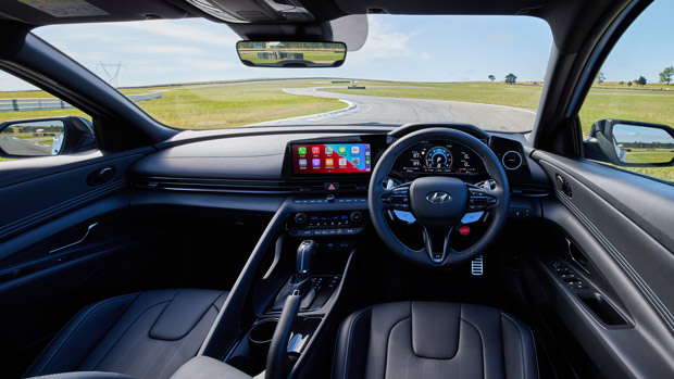 2021 Hyundai i30 Sedan N blue sedan interior dashboard