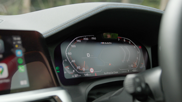 2022 BMW M440i sedan purple - interior, instrument cluster