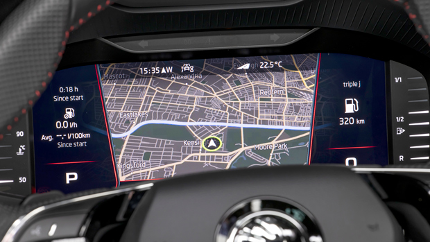 2022 Skoda Kodiaq RS blue SUV - instrument cluster