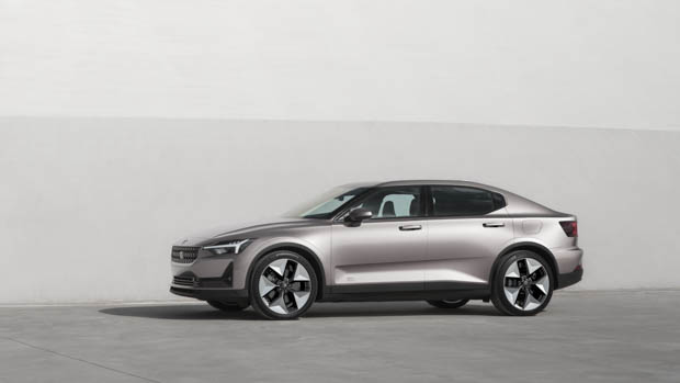 Polestar 2 2023 white wall background