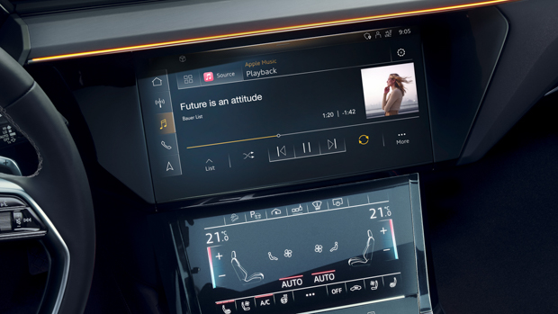 Audi Apple Music 2022 screen