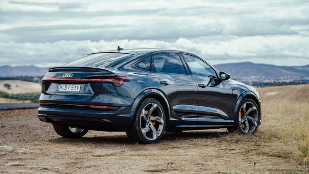 Audi e-Tron S 2022 coupe rear 3/4