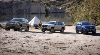 Which Ford Everest variants get the new V6 engine?