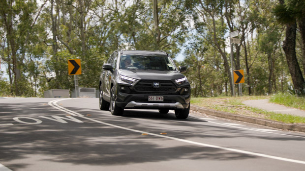 Toyota RAV4 Edge Hybrid SUV grey - driving shot #2