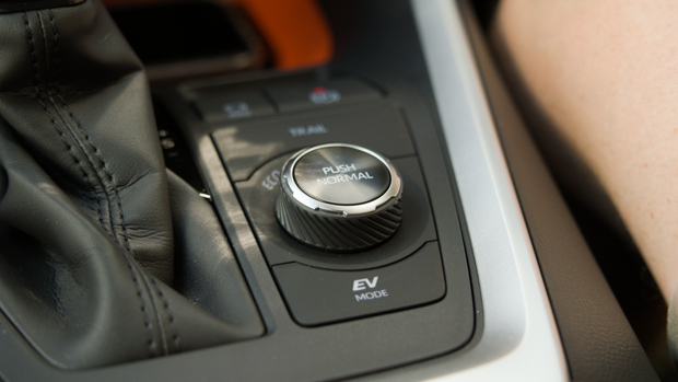 Toyota RAV4 Edge Hybrid SUV grey - drive mode selector