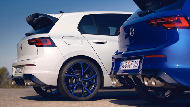 Volkswagen Golf R 20 Years white and blue