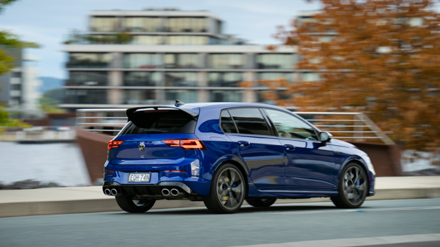 Volkswagen Golf R hatch 2022 rear 3/4 driving