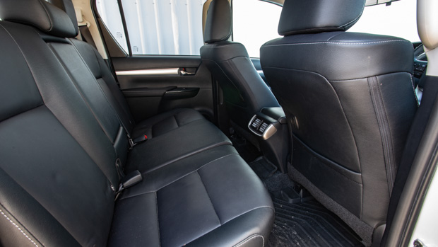 2022 Toyota Hilux SR5 review white ute - interior rear seats
