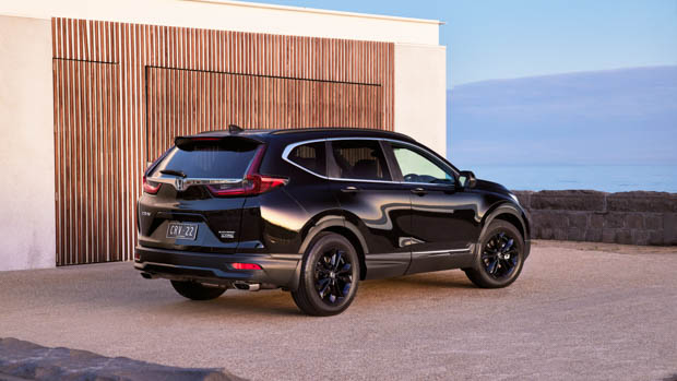 Honda CR-V Black Edition rear 3/4 view