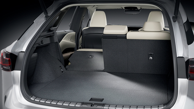 2022 Lexus RX 450h SUV silver - rear boot