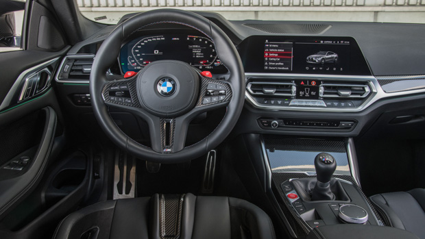 BMW M4 manual 2022 interior dashboard
