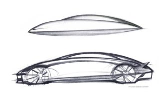 Hyundai Ioniq 6 2023: design sketch of larger Ioniq teased before official reveal