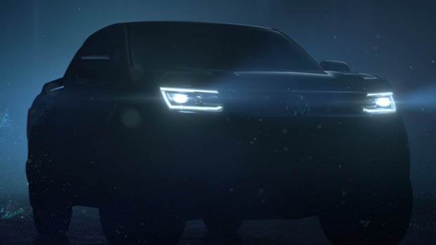 Volkswagen Amarok teaser front LED lights