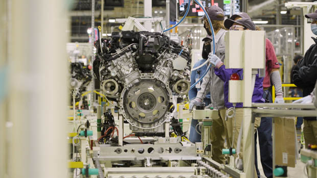 2022 Toyota Tundra engine assembly line