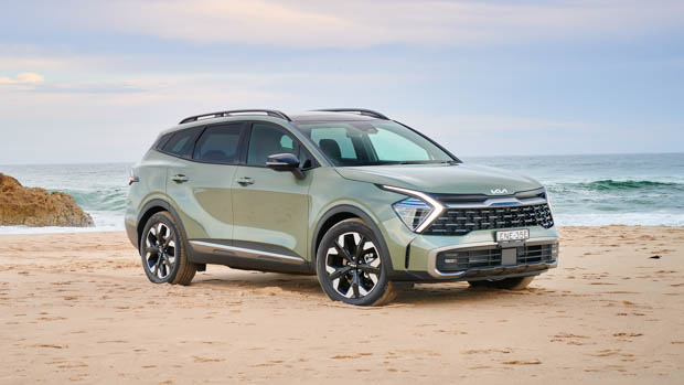 2022 Kia Sportage on a beach
