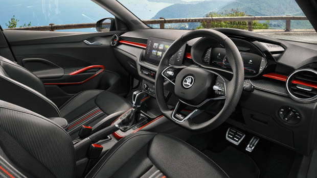 Skoda Fabia Monte Carlo side shot interior