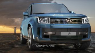 Hyundai Santa Fe 2023: Land Rover Defender-inspired design previewed in new render