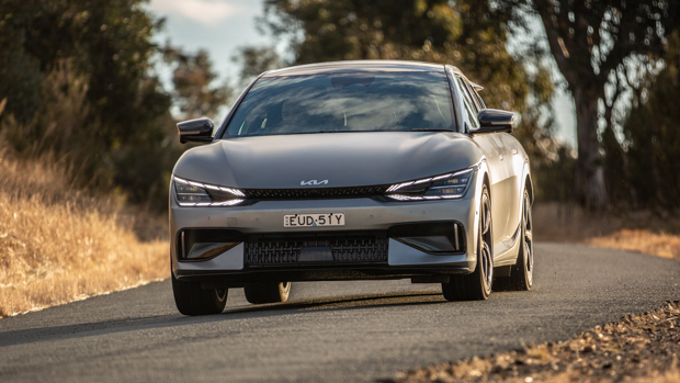Kia EV6 GT 2023 front 3/4 driving