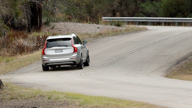 2022 Volvo XC90 Recharge PHEV SUV White - exterior, rear 3/4 driving shot #1