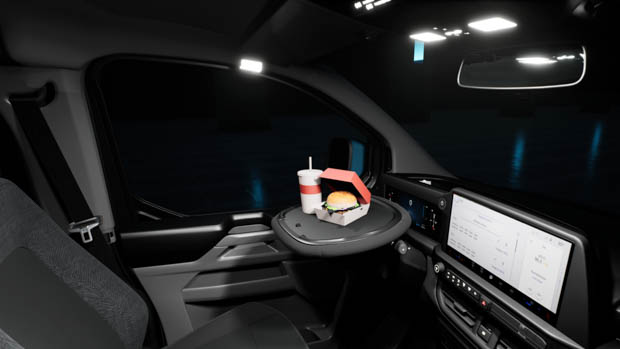 Ford e-Transit Custom 2023 burger table