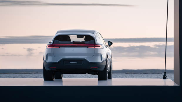 Polestar 3 SUV rear end hero shot