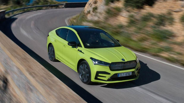 Skoda Enyaq RS iV on road