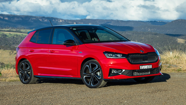 Skoda Fabia Monte Carlo 2023 velvet red front