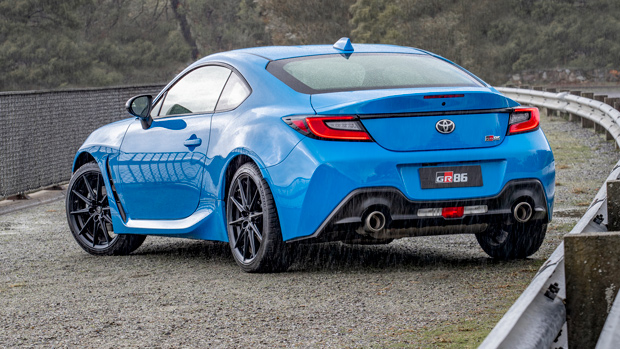 2022 Toyota GR86 GTS Coupe Blue - static rear 3/4