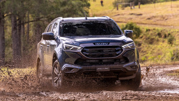 2023 Isuzu MU-X LS-T driving in mud
