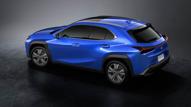 2023 Lexus UX 300e blue side shot
