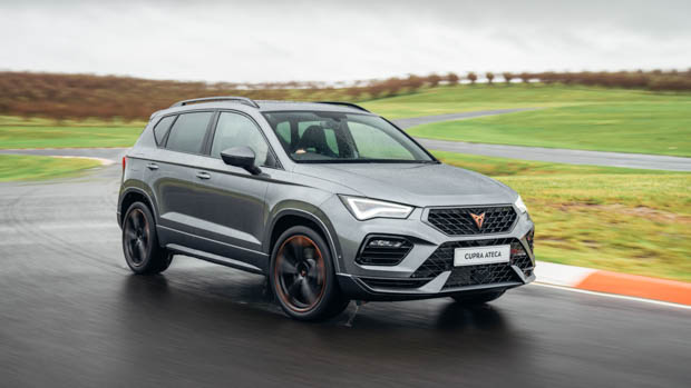 Cupra Ateca VZx 2022 front 3/4 driving 4