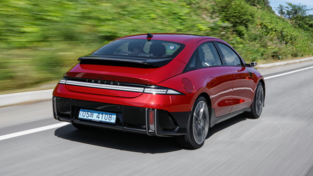 Hyundai Ioniq 6 2023 rear 3/4 driving