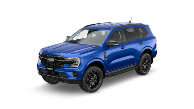 Ford Everest Sport 4x2 2023 front 3/4 view