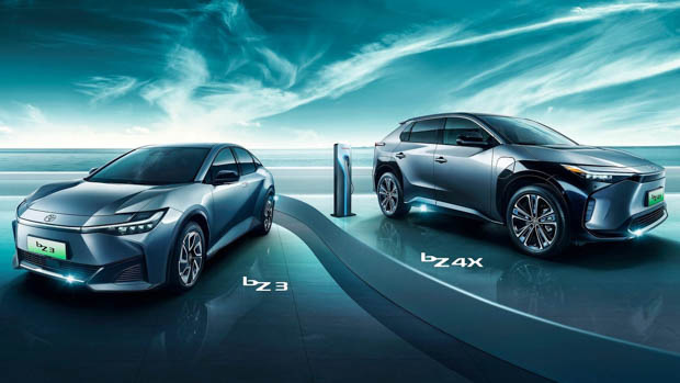 Toyota BZ3 and BZ4X shot 2022