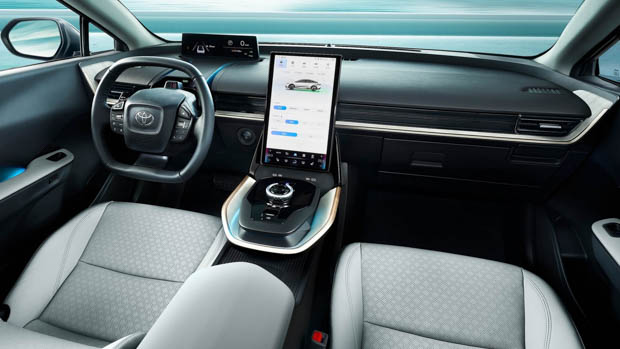 Toyota BZ3 2023 front seat interior screen