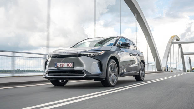 Toyota BZ4X 2023 low angle driving