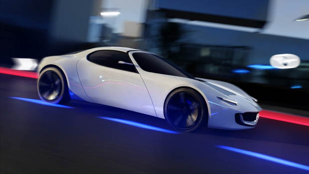 2030 Mazda roadster concept side angle