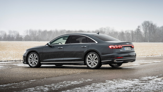 Audi A8 L 2023 rear 3/4