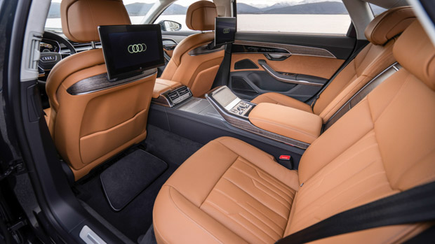 Audi A8 L 2023 interior rear