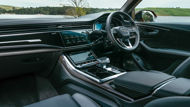 Audi SQ8 2023 black nappa interior dashboard