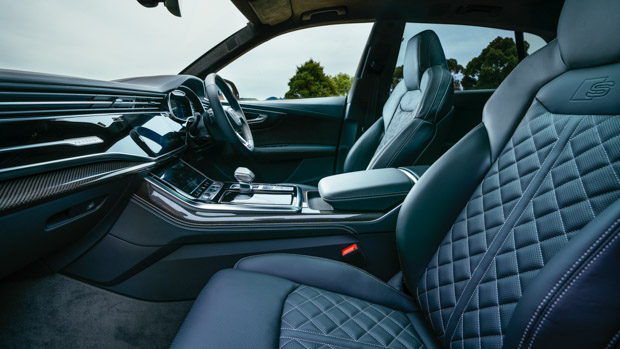 Audi SQ8 2023 black nappa interior seats