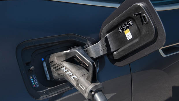 BMW iX charging cable and port