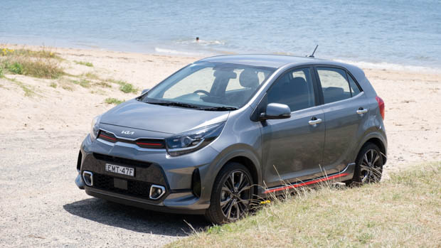 Kia Picanto GT 2022 top down by the beach