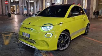 Abarth 500 EV: electric hot hatch spotted ahead of reveal